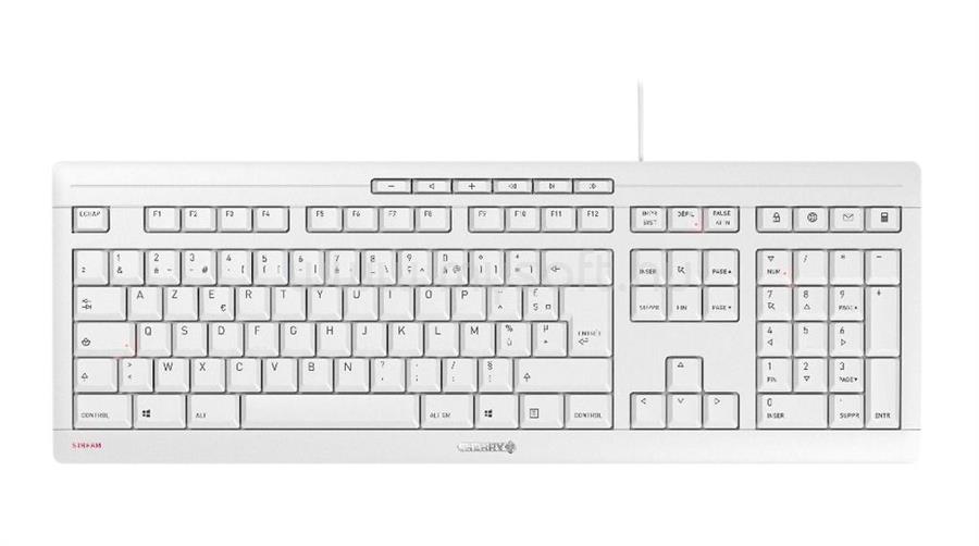 CHERRY STREAM billentyűzet USB FR (fehér-szürke)