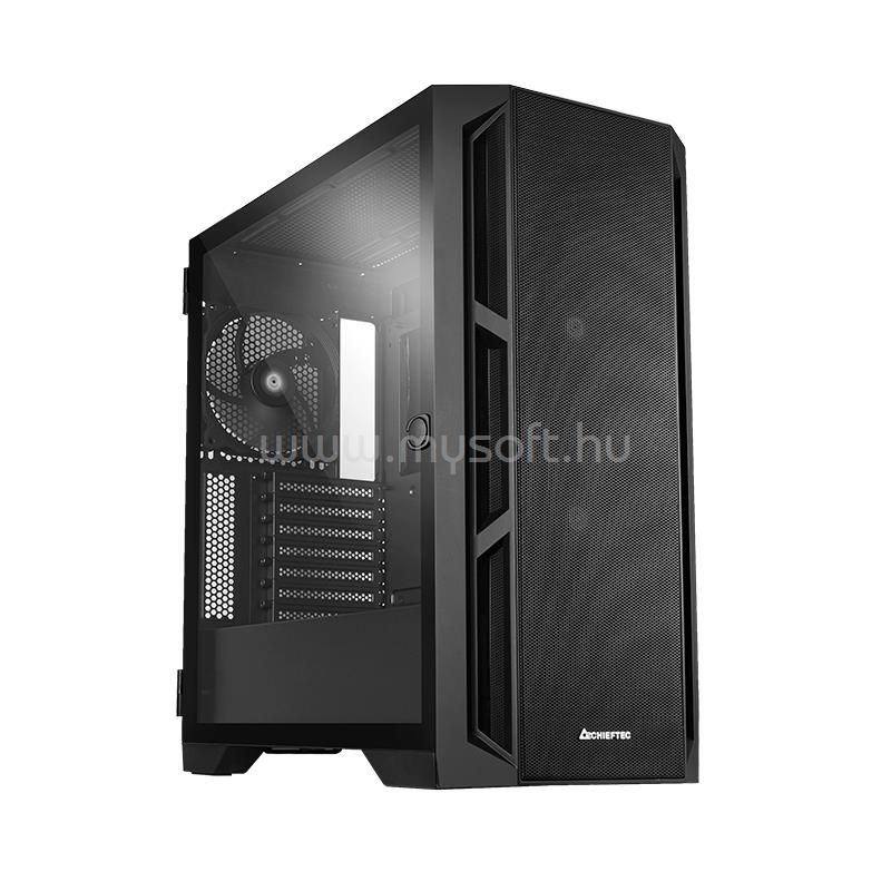 CHIEFTEC GA-01B-M-OP fekete (táp nélküli) ablakos E-ATX ház