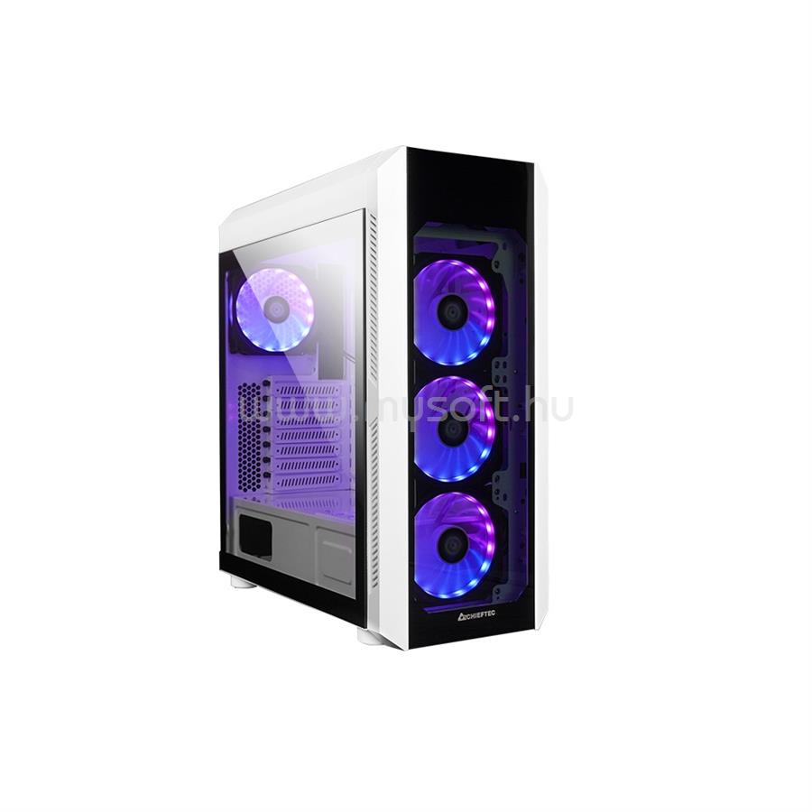 CHIEFTEC Gaming Scorpion 3 WHITE EDITION GL-03W-OP Fehér (Táp nélküli) ablakos ATX ház