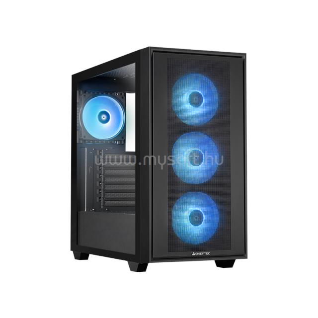 CHIEFTEC HUNTER 3 fekete (táp nélküli) ablakos E-ATX ház
