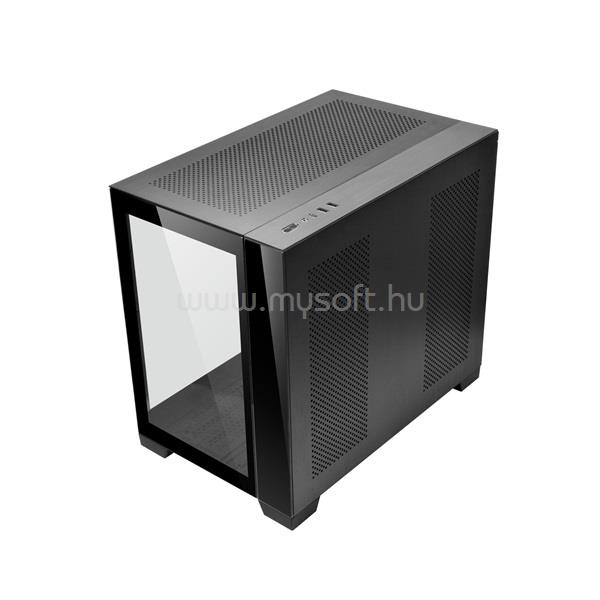 LIAN LI PC-O11D Mini O11D MINI-X Fekete (Táp nélküli) ablakos ATX ház