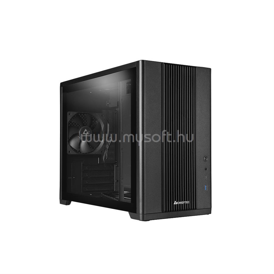CHIEFTEC UNI BX-10B-OP Fekete (Táp nélküli) ablakos mATX ház