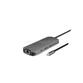 CHIEFTEC USB HUB 9-in-1, USB-C, 2xUSB-A, USB-C, HDMI, microSD/SD kártyaolvasó, Ethernet, 80W USB-C Töltő port, fekete DSC-901 small