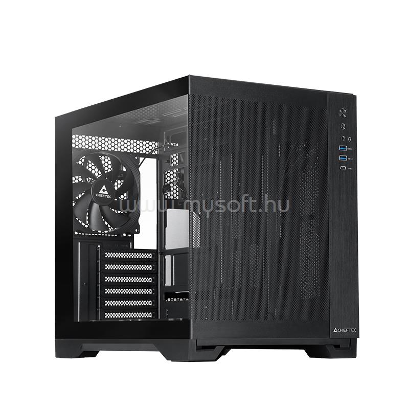 CHIEFTEC VISIO AIR GM-30B-M-OP fekete (táp nélküli) ablakos ATX ház