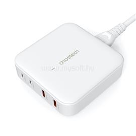 CHOETECH 2*USB-C+2*USB-A 4port,asztali,100W GAN töltő (fehér) PD8008 small