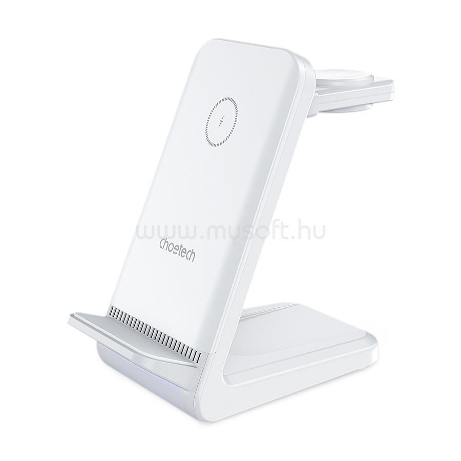 CHOETECH 4-1ben mágneses vezeték nélküli töltő (fehér)