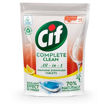 CIF Mosogatógéptabletta, 46 db, "Complete Clean All-in-One", citrom