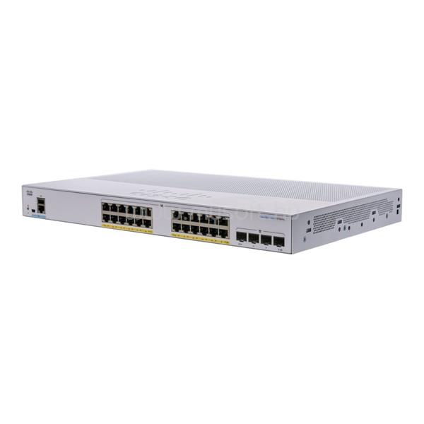 CISCO CBS250-24P-4G 24x GbE PoE+ LAN 4x SFP port L3 menedzselhető PoE+ switch