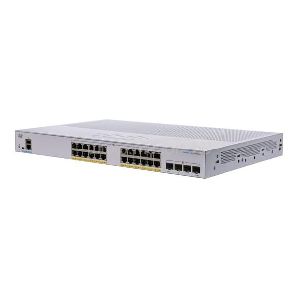 CISCO CBS250-24P-4X 24x GbE PoE+ LAN 4x SFP+ port L2 menedzselhető PoE+ switch