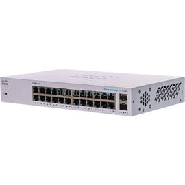 CISCO CBS110-24T-EU Switch 24x1000Mbps + 2x1000Mbps SFP, Fémházas, Rackes CBS110-24T-EU small