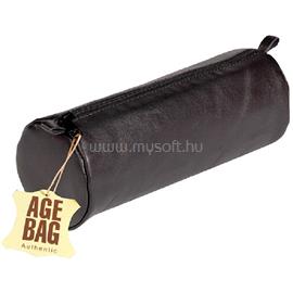 CLAIREFONTAINE Age-bag kerek 22x8cm bőr fekete tolltartó P0016-0586 small