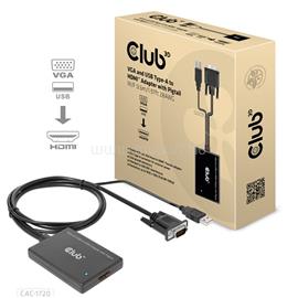 CLUB 3D Átalakító - CAC-1720 (USB-A & VGA to HDMI, M/F, 0.6m, 28AWG, Full HD 1080p) CAC-1720 small