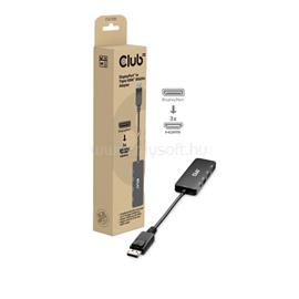 CLUB 3D Átalakító - CSV-7330 (DisplayPort 2.1 to 3xHDMI, 8K60Hz, HDR, HDCP 2.3, HPD, ALT mode) CSV-7330 small