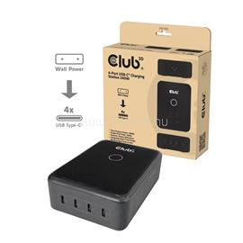 CLUB 3D Hálózati Adapter - CAC-1933 (240W GaN, 4x USB-C, PD3.1, PPS + LED kijelző) CAC-1933 small