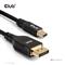CLUB 3D Kábel - CAC-1116 (MiniDP to DP, DP80, Bidirekcionális, VESA, 4K240Hz, 8K60Hz, 10K60Hz, 1m) CAC-1116 small