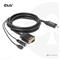 CLUB 3D Kábel - CAC-1712 (HDMI to VGA, M/M, 2m, 28AWG, 1080p, 3.5mm jack, Micro USB táplálás) CAC-1712 small