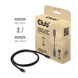 CLUB 3D Kábel - CAC-2501 (Thunderbolt 5 USB-C to USB-C, 240W, 80/120 Gbps, EPR, 8K240Hz, 1m) CAC-2501 small