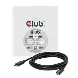 CLUB 3D Kábel - CAC-2506 (USB-C, PD3.1 240W, No Data, 4K60Hz, fekete, M/M, 2m) CAC-2506 small