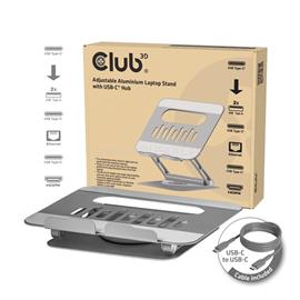 CLUB 3D Notebook Állvány - CSV-2554 (100W, 4K60Hz HDMI, 3x USB-C, RJ-45, 2x USB-A) CSV-2554 small