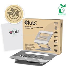 CLUB 3D Notebook Állvány - CSV-2554 (100W, 4K60Hz HDMI, 3x USB-C, RJ-45, 2x USB-A) CSV-2554 small