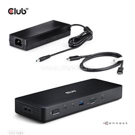 CLUB 3D Notebook Dokkoló - CSV-1583 (2xThunderbolt 4, 3xDP, 2xHDMI, USB-C, 3xUSB-A, SD, TF, RJ45, 3,5 Jack, 140W DC) CSV-1583 small