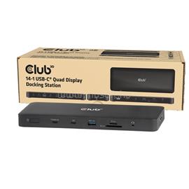 CLUB 3D Notebook Dokkoló - CSV-2540 (USB-C to 2xUSB-C, 2xUSB-A, 2xHDMI, 2xDP, RJ45, SD/MicroSD, 100W PD, 4K60hz) CSV-2540 small