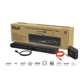 CLUB 3D Notebook Dokkoló - CSV-2541 (USB-C to 4xUSB-C, 2xUSB-A, 2xHDMI, 2xDP, RJ45, SD/MicroSD, 100W PD, 4K60hz) CSV-2541 small