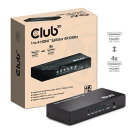 CLUB 3D Splitter - CSV-1385 (1 to 4 HDMI, 4K120Hz, 3D, HDCP 1.4/2.2, Audio, 6Gbps) CSV-1385 small