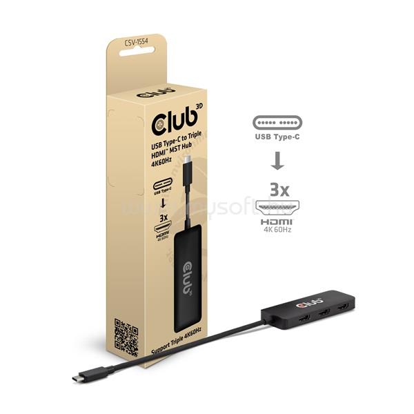 CLUB 3D USB Hub - CSV-1554 (3.2 USB-C to 3xHDMI, 4k60Hz)