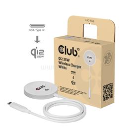CLUB 3D Vezeték nélküli töltő - CAC-3026 (Qi2 25W Wireless, 1m, fehér) CAC-3026 small