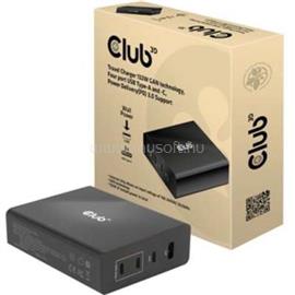 CLUB3D 132W GAN technology, 4 port USB Type-A and -C, Power Delivery(PD) 3.0 Support - Travel Charger CAC-1906 small