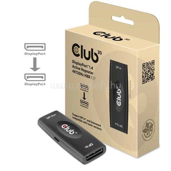 CLUB3D Displayport 1.4 4K120Hz HBR3 Active Repeater