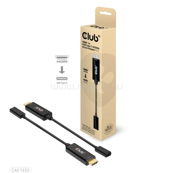 CLUB3D HDMI 2.0 - USB Type C 4K60Hz aktív adapter