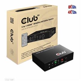 CLUB3D HDMI 2.1 UHD Switchbox 3 Ports CSV-1381 small
