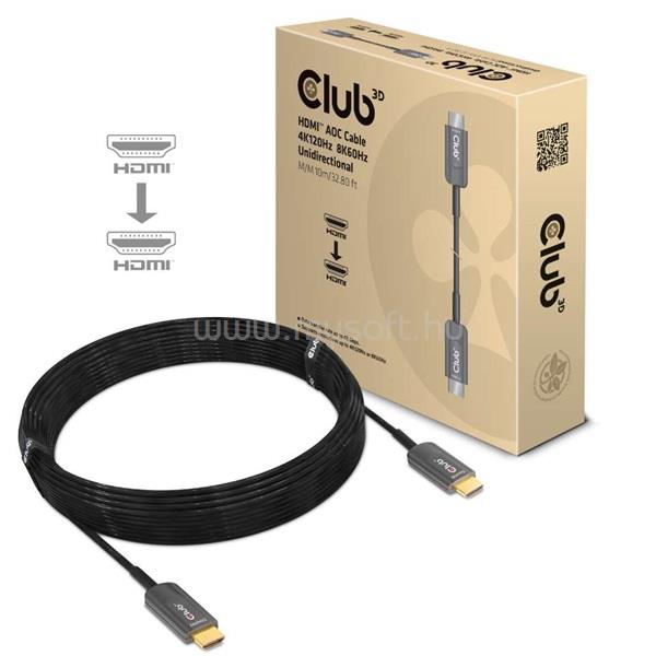 CLUB3D HDMI AOC 4K120Hz - HDMI AOC 8K60Hz 10m kábel