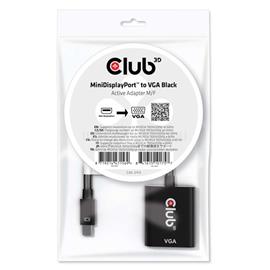CLUB3D Mini Displayport - D-Sub fekete aktív adapter CAC-2113 small