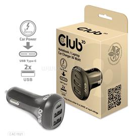 CLUB3D Notebook / Laptop Car Charger 36 Watt autós töltő CAC-1921 small