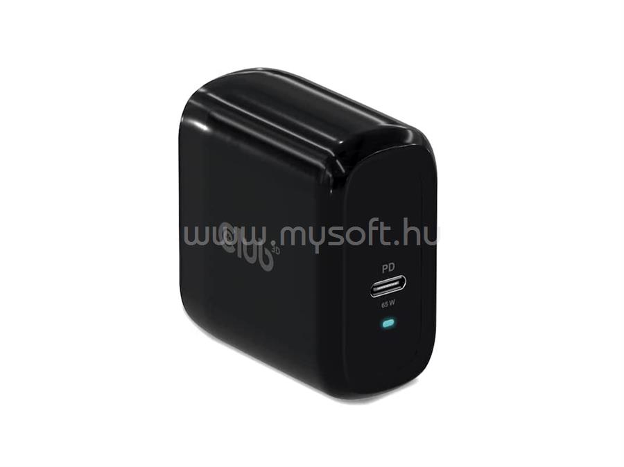 CLUB3D PPS 65W GAN technology, Single port USB Type-C, Power Delivery(PD) 3.0 Support - Hálózati töltő