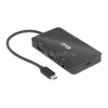 CLUB3D USB Gen2 Type-C to Dual DisplayPort 4k60Hz 7-in-1 Portable Dock