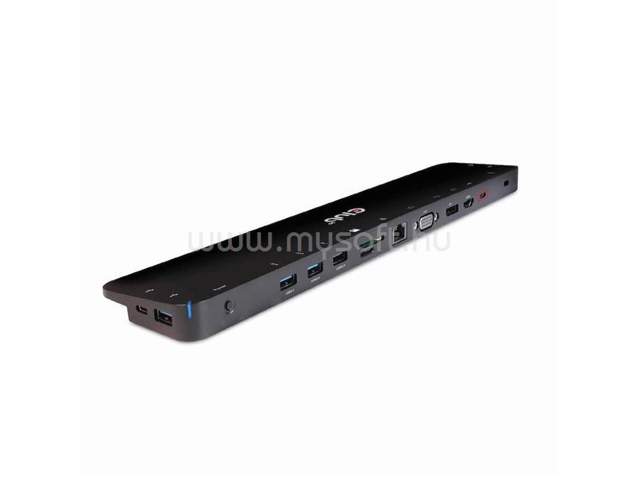 CLUB3D USB Gen2 Type-C Triple Display DP 1.4 Alt PD Töltődokkoló - 100W PD
