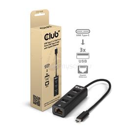 CLUB3D USB USB Type-C 3.2 Gen1 to 3 Ports USB Type-A with Gigabit Ethernet CSV-1549 small