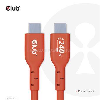 CLUB3D USB2 Type-C Bi-Directional USB-IF Certified Cable Data 480Mb, PD 240W(48V/5A) EPR M/M 4m / 13.13ft