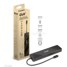 CLUB3D USB3.2 Gen2 Type-C, 6-in-1 Dual Displays Portable Dock with USB Type-C Video 4K60Hz CSV-1584 small