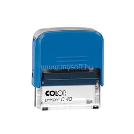 COLOP Bélyegző C40 kék átlátszó ház/kék párna COLOP_58400 small