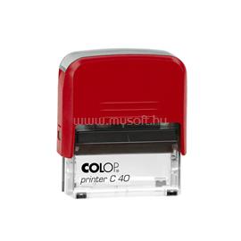 COLOP Bélyegző C40 piros átlátszó ház/fekete párna COLOP_58399 small