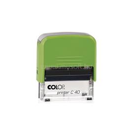 COLOP Bélyegző C40 zöld átlátszó ház/fekete párna COLOP_60030 small