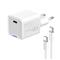 COLORWAY AC töltő GaN Mini CW-CHS052PDC-WT 25W PD port PPS USB-C fehér kábel Type-C CW-CHS052PDC-WT small