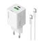 COLORWAY AC töltő GaN Mini CW-CHS053PDC-WT 30W PD port PPS USB (Type-C PD + USB QC4.0) kábel Type-C CW-CHS053PDC-WT small