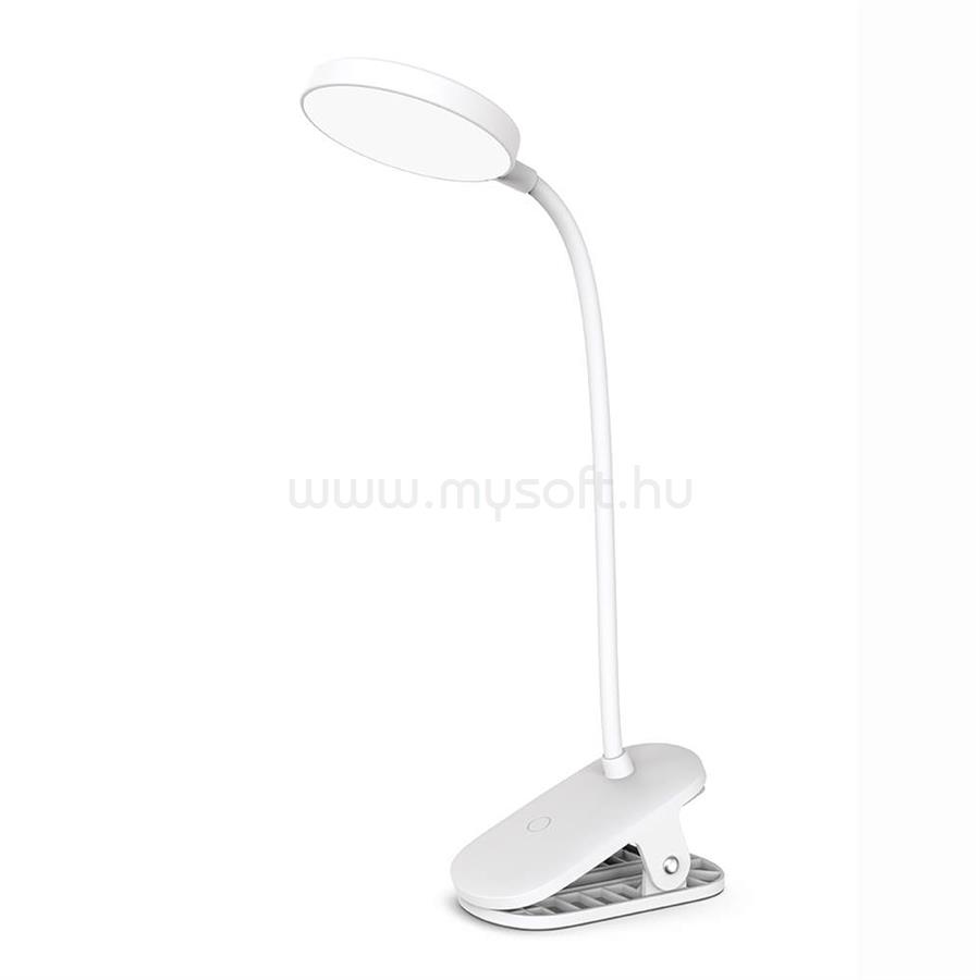 COLORWAY Asztali LED lámpa, Flexible & Clip 2 beépített akkumulátorral (fehér)