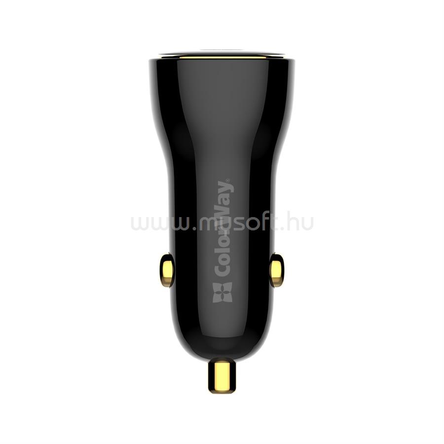 COLORWAY CW-CHA046PD-BK autós töltő Power Delivery Port PPS USB (USB-A + USB-C) 60 W (fekete)